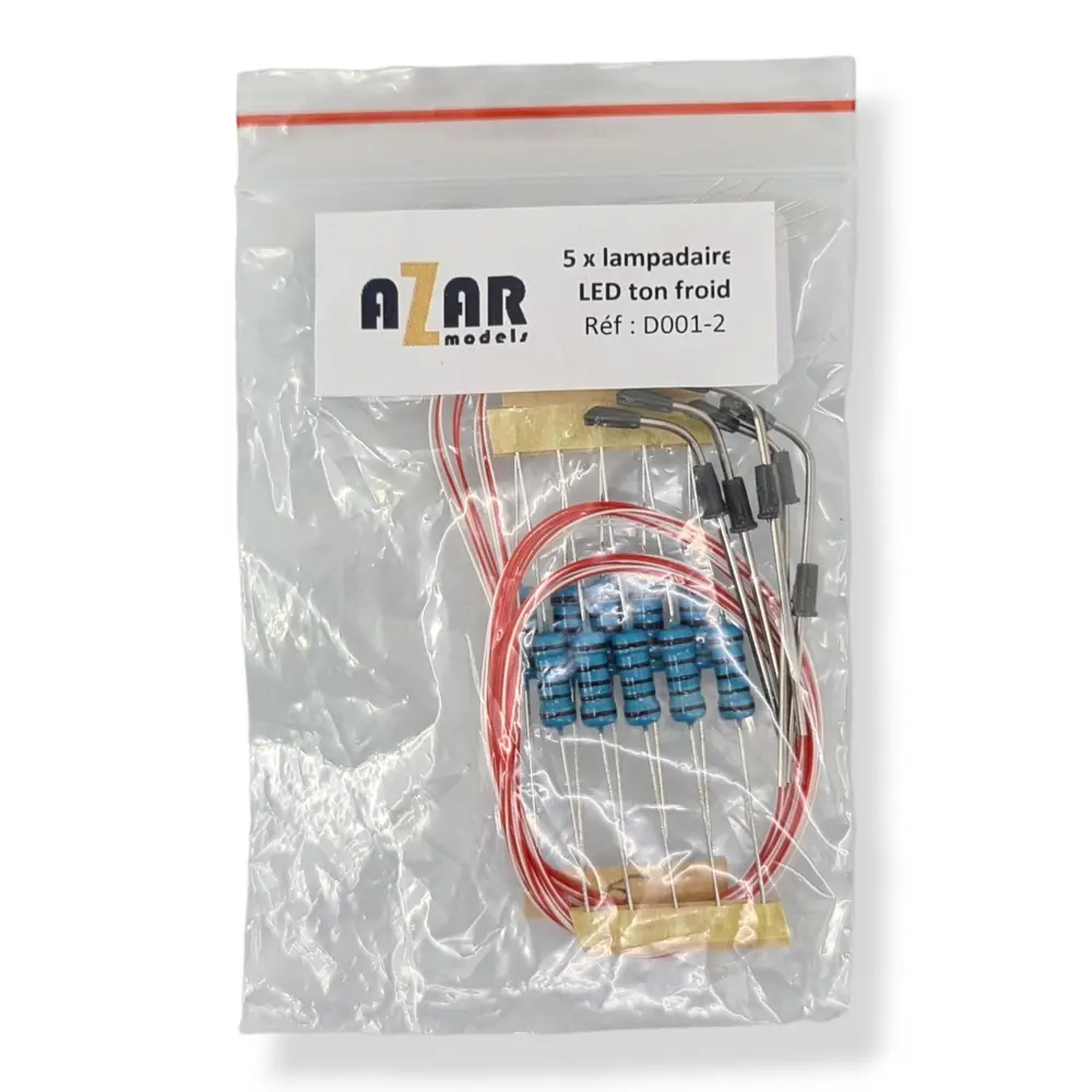 Lot de 5 Lampadaires de rue LED Blanc / Froid - AZAR MODELS D001-2 - Z 1/220 - 3