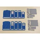 Portails et portes bleus, marches, rampes HO 1/87 - 2