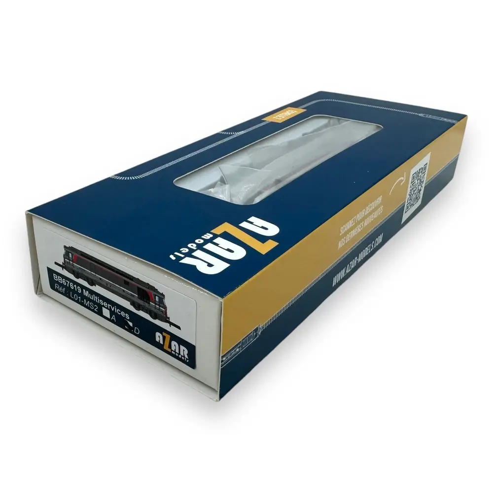 Locomotive diesel BB 67619 Multiservices - Azar Models L01-MS2D - Z 1/220 - SNCF - Ep V-VI - Digital - 2R - 4