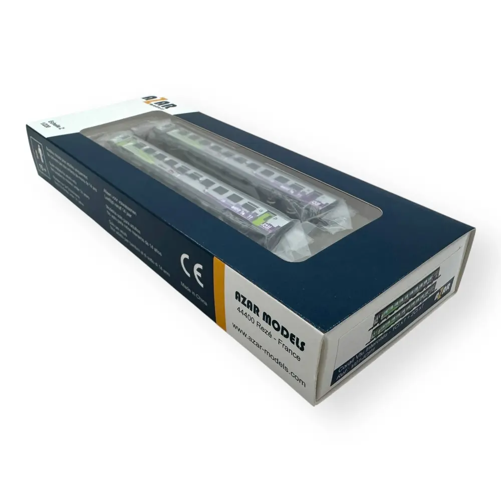 Coffret de deux voitures CORAIL VTU - Azar Models V01-ICP1 - Z 1/220 - SNCF - 5