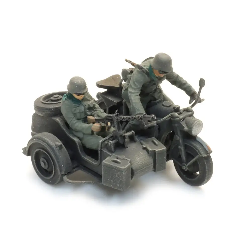 Zündapp avec side-car + 2 figurines - ARTITEC 6870749 - HO 1/87 - 3