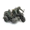 Zündapp avec side-car + 2 figurines - ARTITEC 6870749 - HO 1/87 - 3