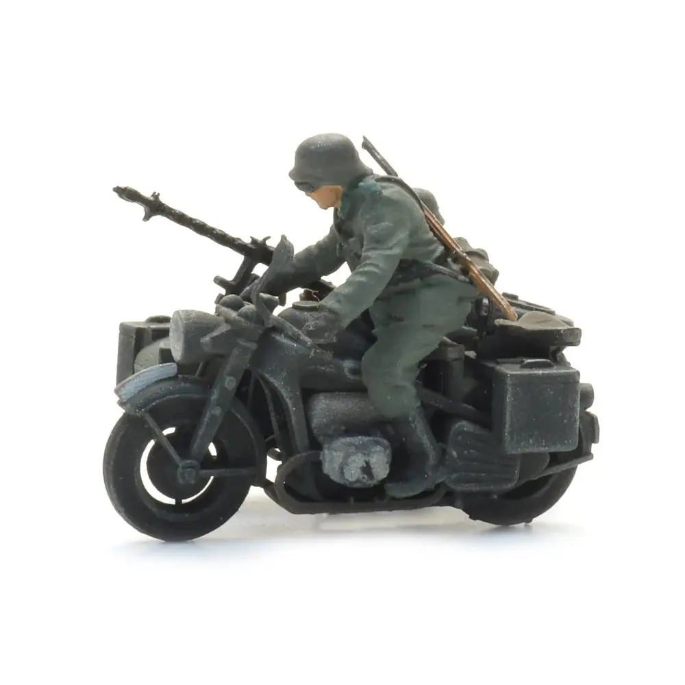 Zündapp avec side-car + 2 figurines - ARTITEC 6870749 - HO 1/87 - 2