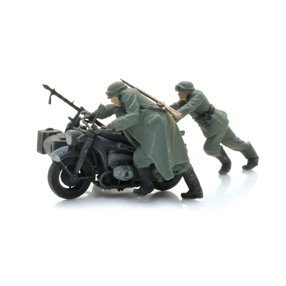 Panne : Zündapp avec side-car + 2 figurines - ARTITEC 6870750 - HO 1/87 - 2