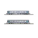 2 voitures voyageurs corail VTU, livrée Nouvelle déco, 2e classe - Azar Models V01-CPP2 - Z 1/220 - SNCF - 2R - 3