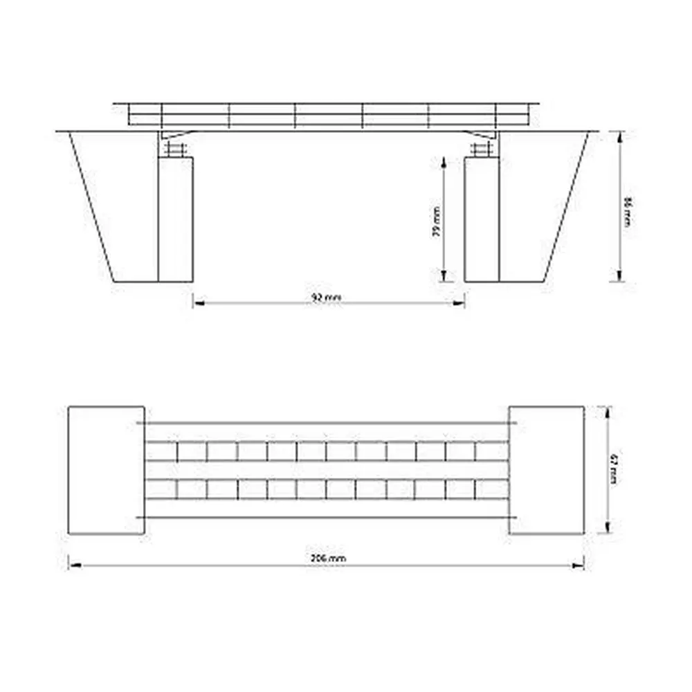 Pont rail route moderne - 1/87 HO - Auhagen 11428 - 3