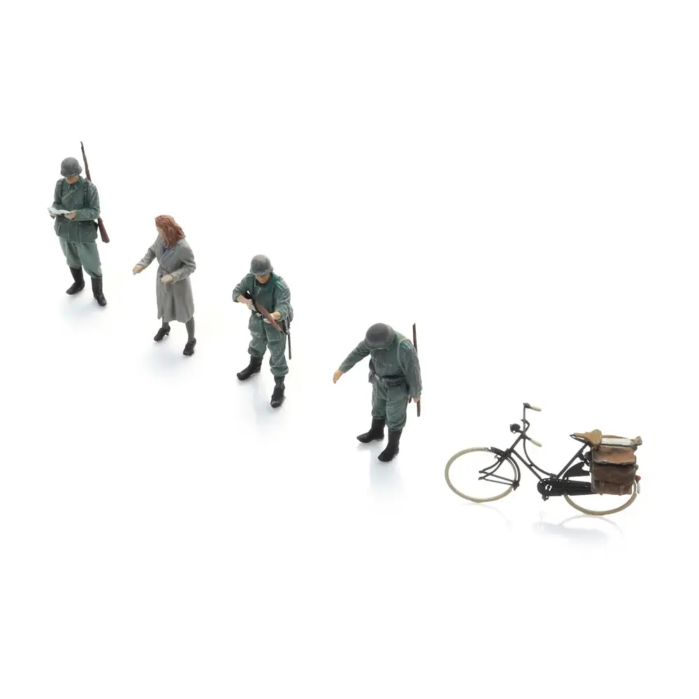 Point de contrôle de la Wehrmacht + femme à vélo - ARTITEC 7720007 - 1/72 - 3
