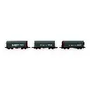 Coffret de 3 wagons bâchés shimms "FRET" - Azar Models W03-FR3 - Z 1/220 - SNCF - Ep IV/V - 2R - 3