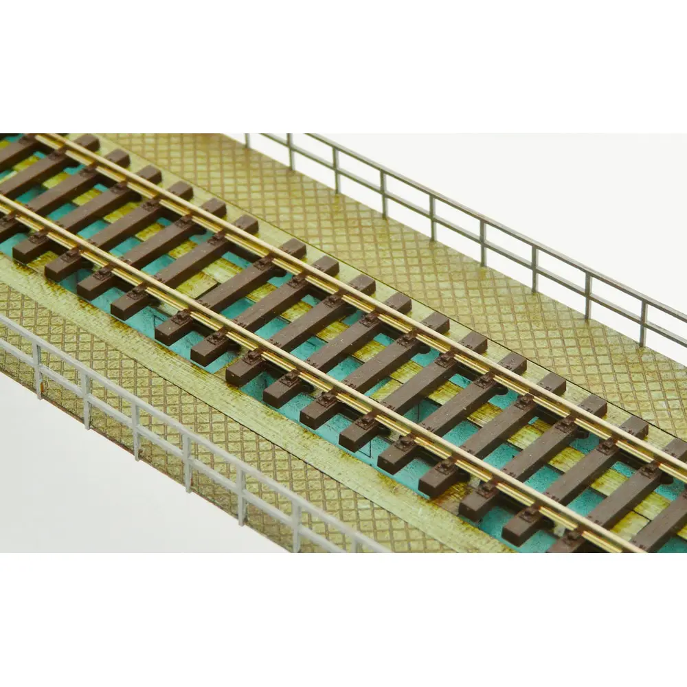 Pont métallique 1 voie avec culées - 350 mm BoisModelisme 108007 - HO 1/87 - 2