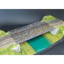 Pont métallique 2 voies avec culées - 250 mm BoisModelisme 108009 - HO 1/87 - 2