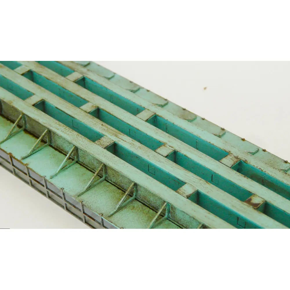 Pont métallique 1 voie avec culées - 250 mm BoisModelisme 108006 - HO 1/87 - 6