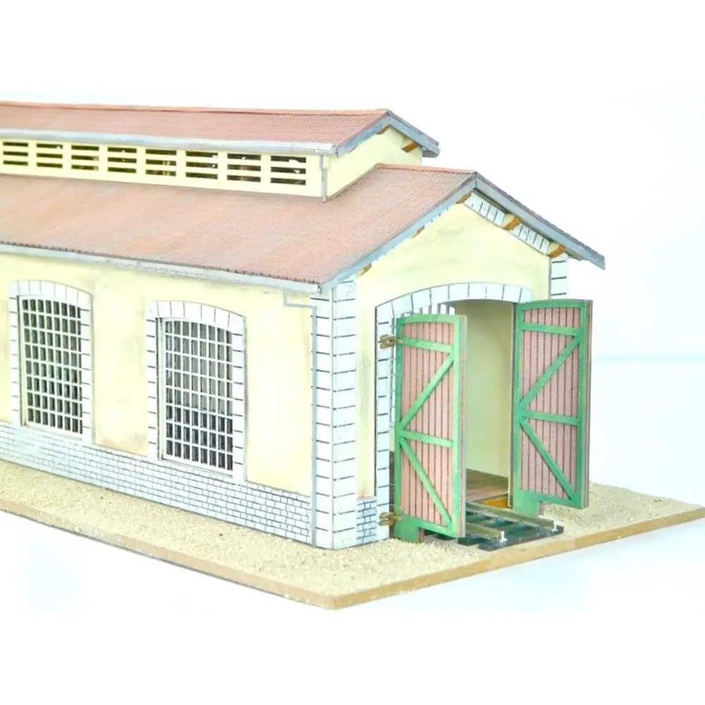 Remise à locomotive PLM - Bois modelisme 105003 - HO 1/87 - 260 x 100 x 115 mm - 4