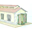 Remise à locomotive PLM - Bois modelisme 105003 - HO 1/87 - 260 x 100 x 115 mm - 4