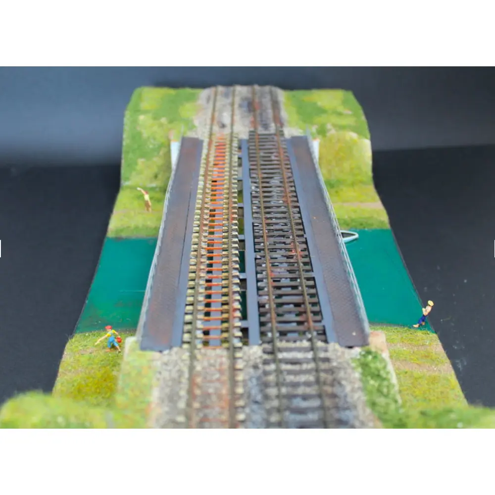 Pont métallique 2 voies avec culées - 150 mm BoisModelisme 108008 - HO 1/87 - 4