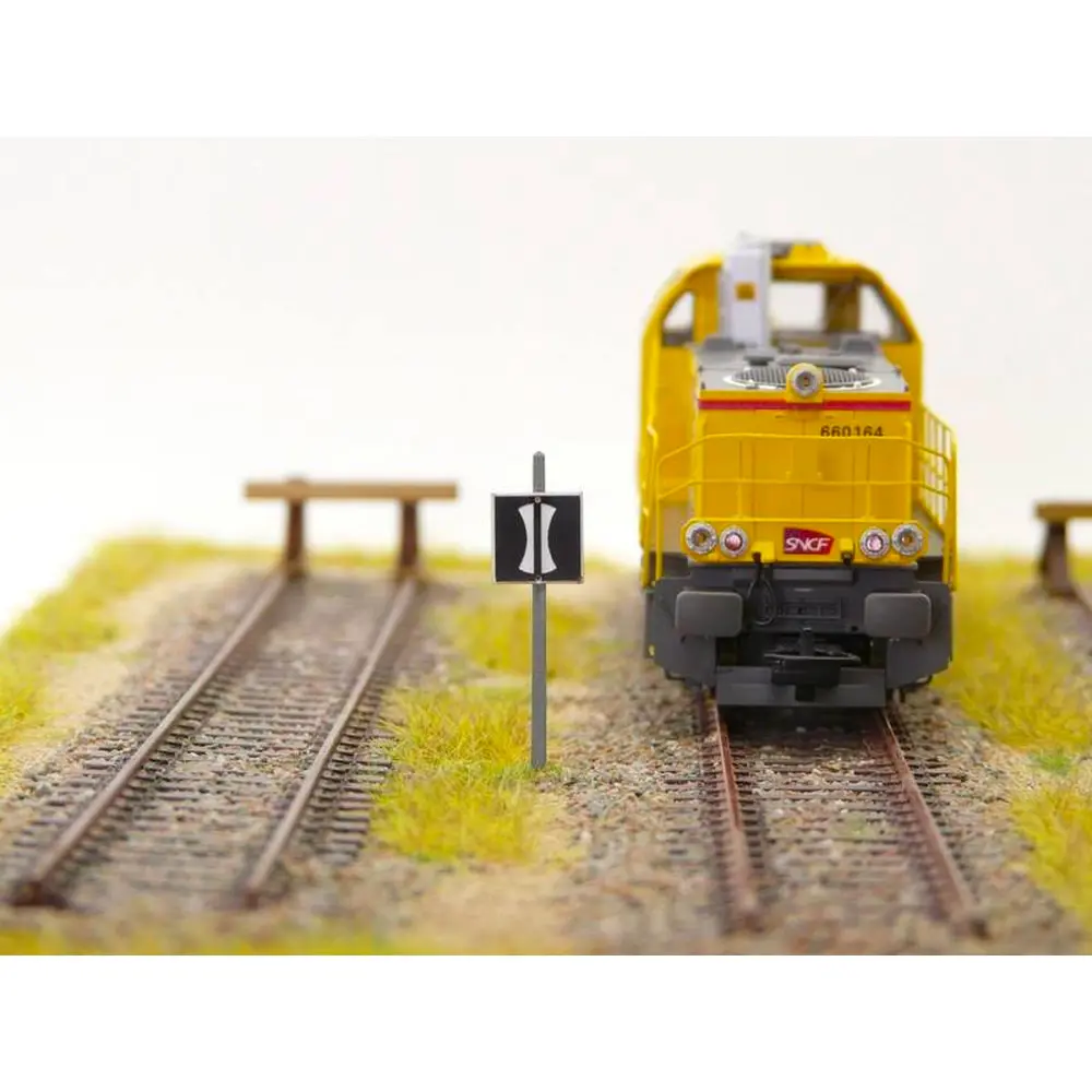 Pancarte Fin "Baissez Pantographes" BOISMODELISME 215024 - N 1/160 - SNCF - 2