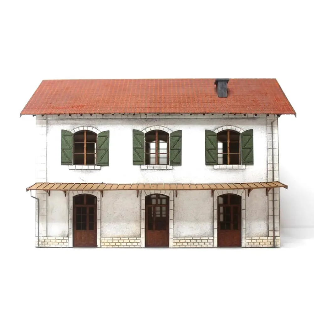 Gare PLM 3 portes - Bois Modélisme 101002 - HO 1/87 - SNCF - 203 pièces - 4