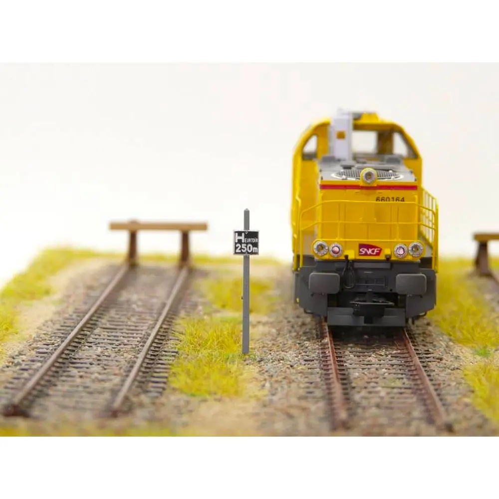 Pancarte "Heurtoir 250m"  BOISMODELISME 115027 - HO 1/87 - SNCF - 2