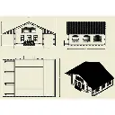 Halle PLM 3 portes - Bois Modélisme 102006 - HO 1/87 - 4