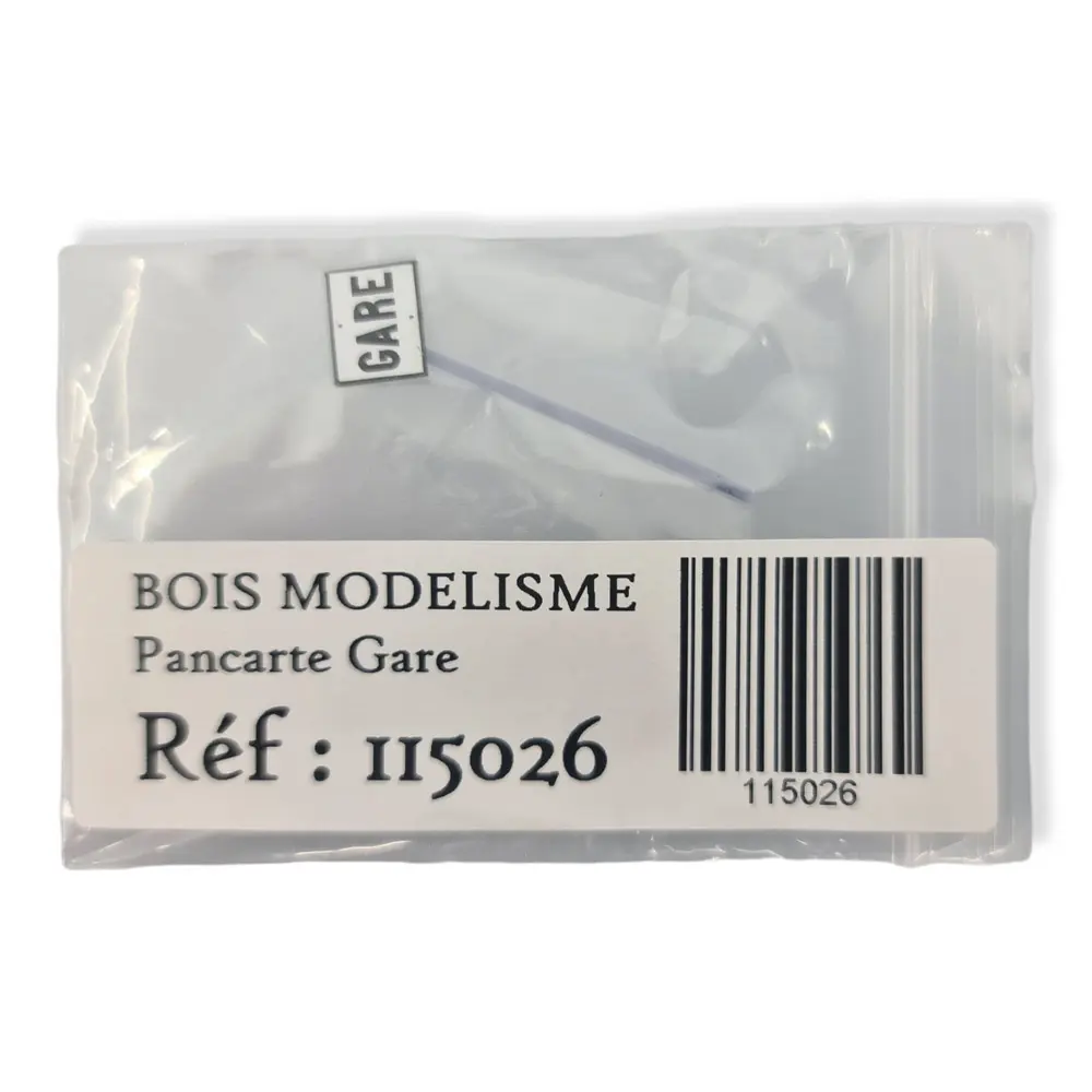 Pancarte "GARE" à proximité BOISMODELISME 215026 - N 1/160 - SNCF - 3