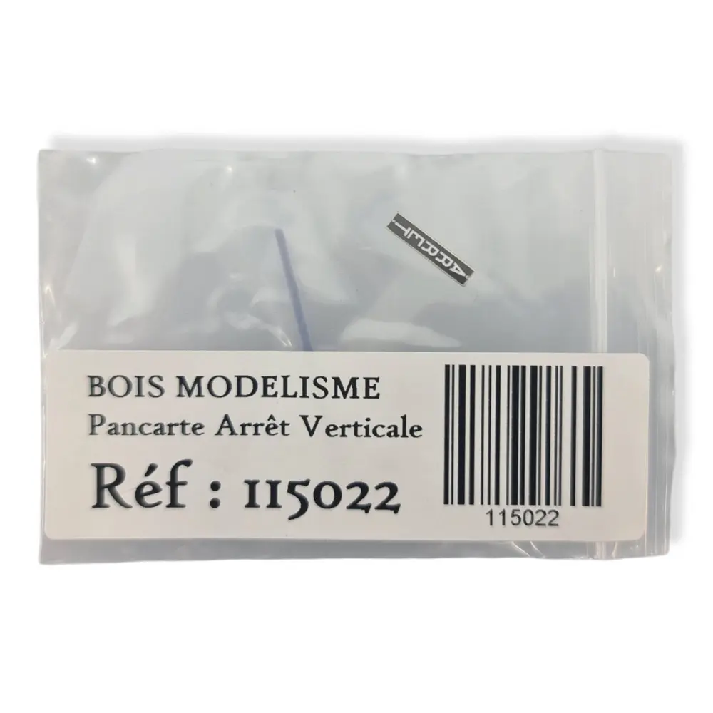 Pancarte "ARRET" verticale BOISMODELISME 215022 - N 1/160 - SNCF - 3