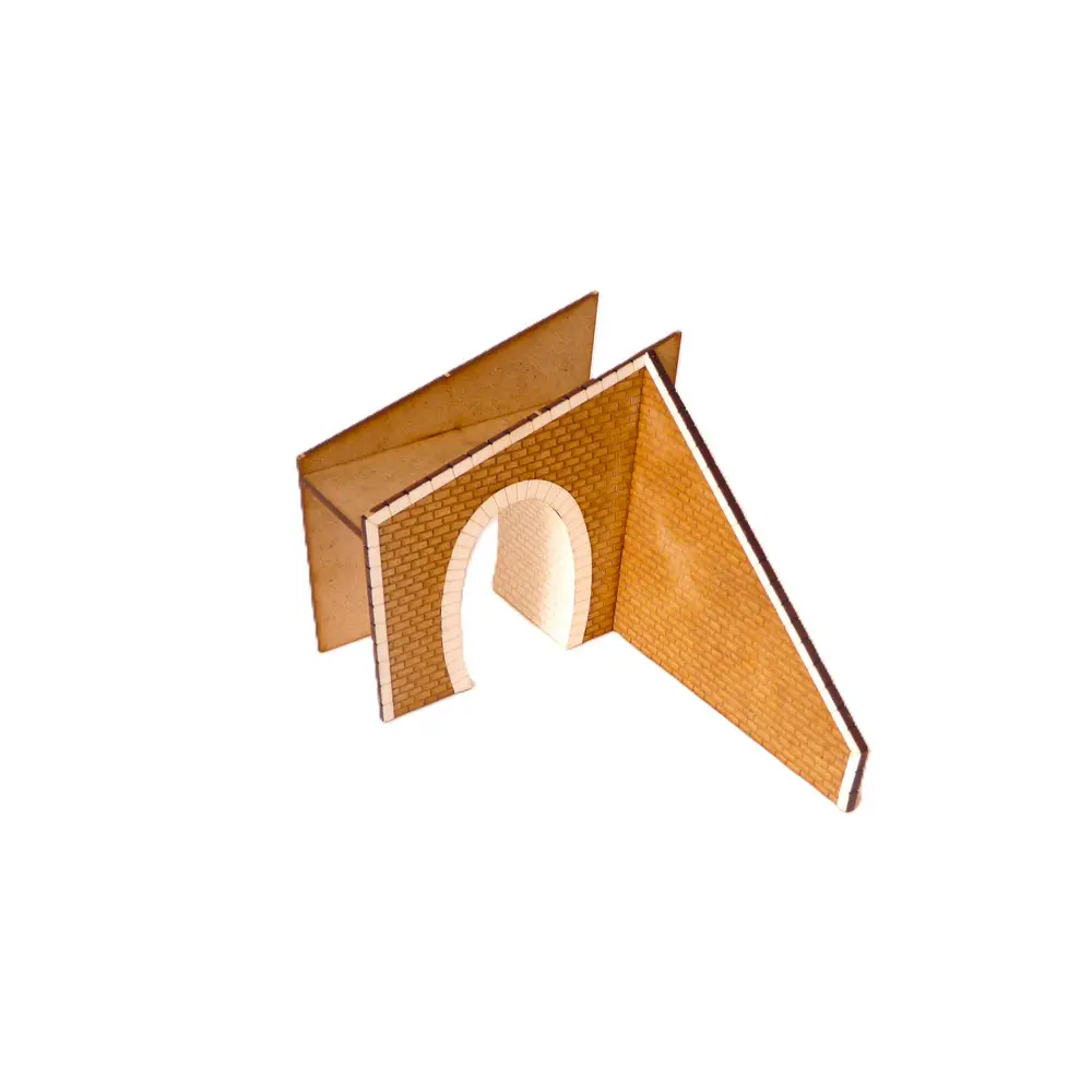 Entrée de tunnel pour une voie métrique avec mur de soutènement à gauche - Bois Modélisme 109017 - HOm 1/87 - 3