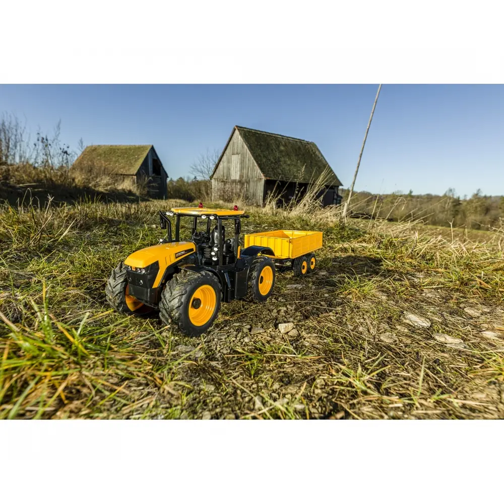 Tracteur JCB RC avec remorque - 2.4G 100% RTR - Carson 500907654 - 1/16 - 15