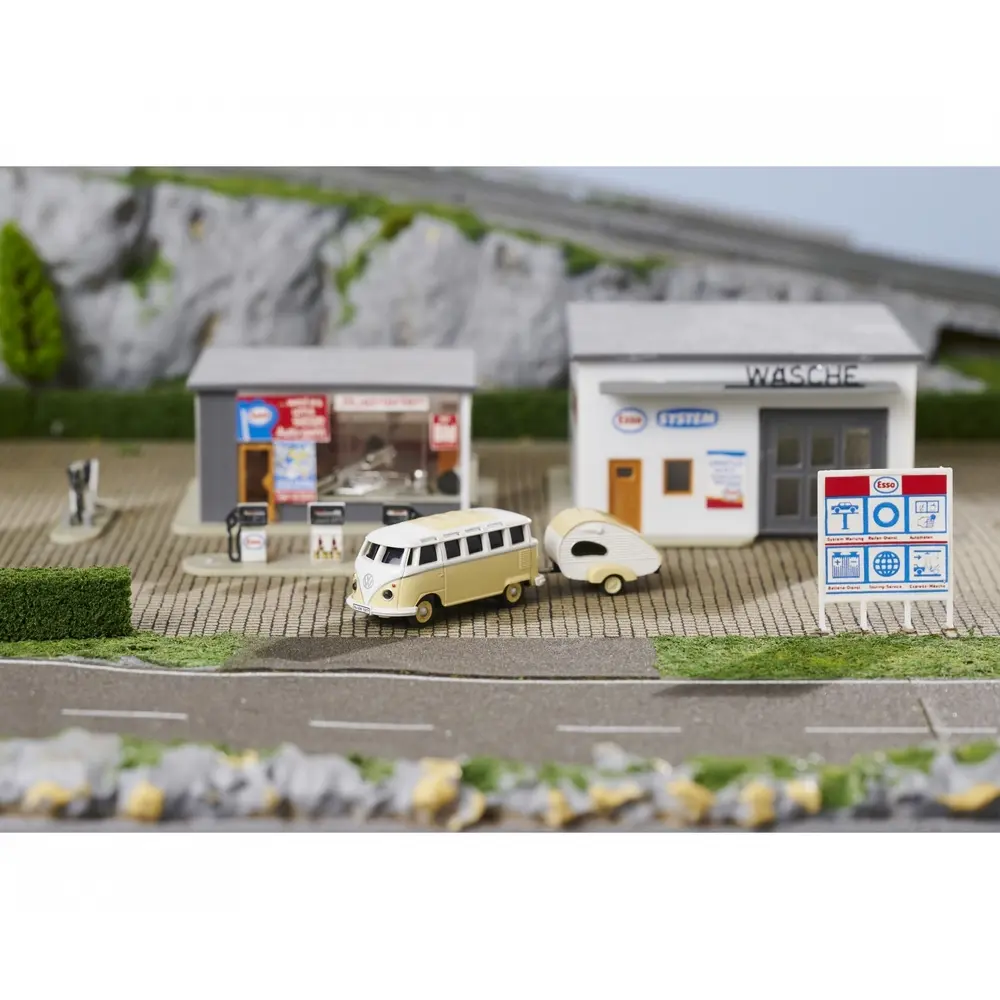 VW T1 SambaBus + remorque 2.4GHz 100 - Carson 500504164 - HO 1/87 - 3