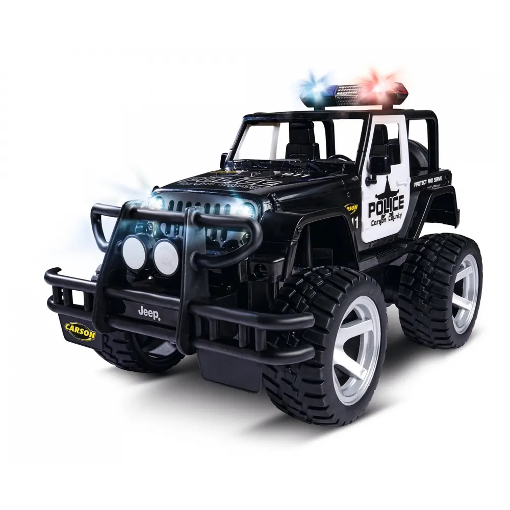 Voiture radiocommande Jeep Wrangler Police - Carson 500404267 - 1/12 - 2.4GHz 100% RTR - 2