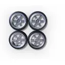 Jeu de 4 roues à 6 rayons argent - Carson 500900192 - 1/10 - 2