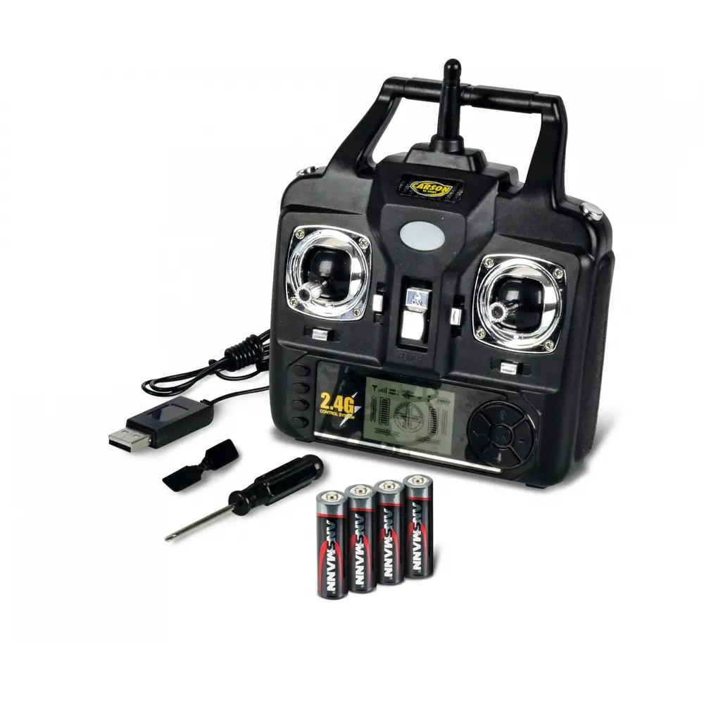 Hélicoptère Easy Tyrann 250 - 2.4G 100% RTF - LED - Rouge - Carson 500507161 - 4