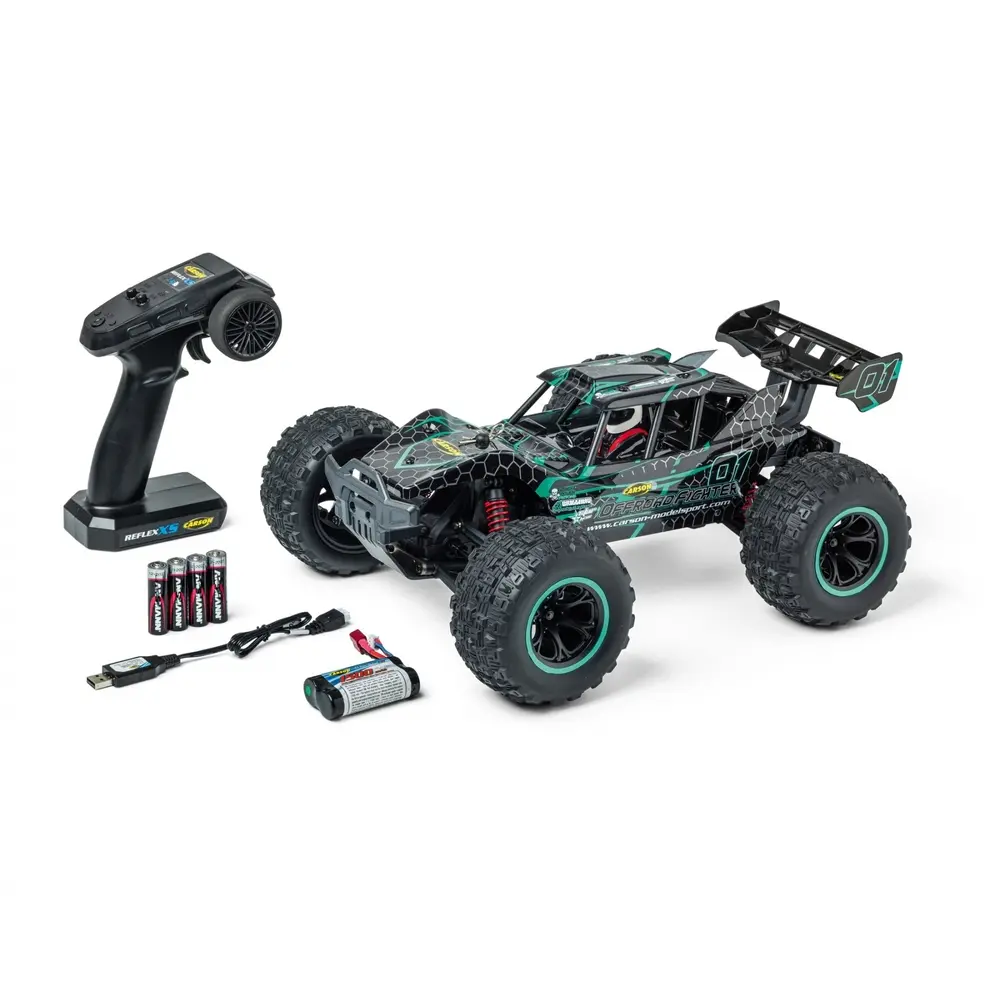 Buggy XS Off-Road Fighter 100% RTR - Turquoise - Carson 500404254 - 1/10 - 4