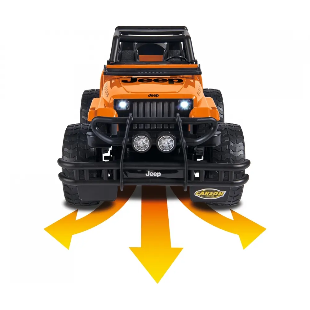 Jeep Wrangler 2.4G 100% RTR orange - Carson 500404270 - 1/12 - 8