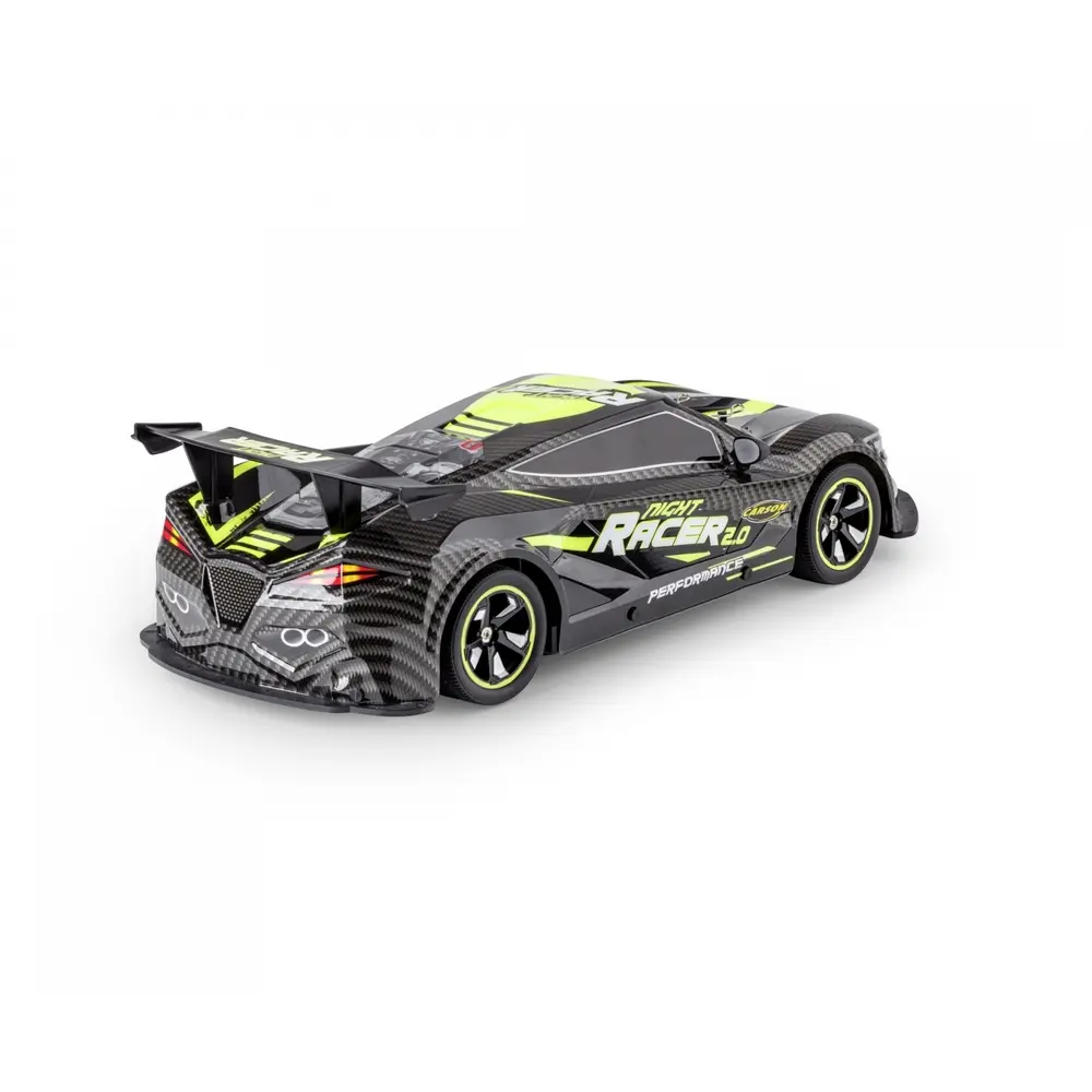 Voiture radiocommande Night Racer 2.0 - Carson 500404249 - 1/10 - Jaune - 2.4GHz 100% RTR - 3
