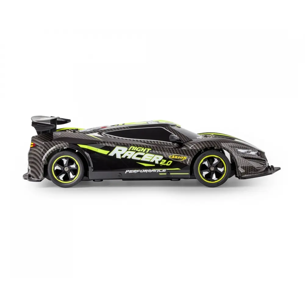 Voiture radiocommande Night Racer 2.0 - Carson 500404249 - 1/10 - Jaune - 2.4GHz 100% RTR - 4
