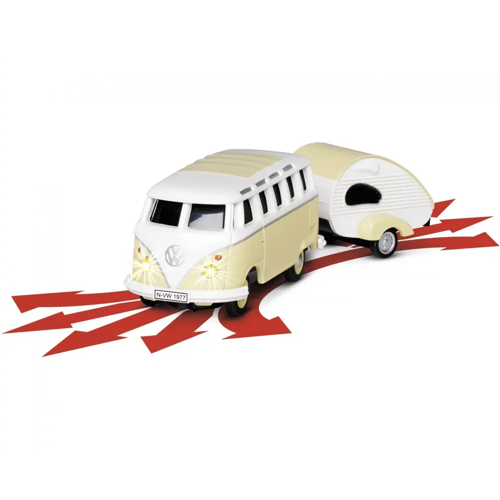 VW T1 SambaBus + remorque 2.4GHz 100 - Carson 500504164 - HO 1/87 - 12