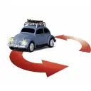 VW Beetle WintersportVers.2.4G 100% - Carson 500504149 - HO 1/87 - 9