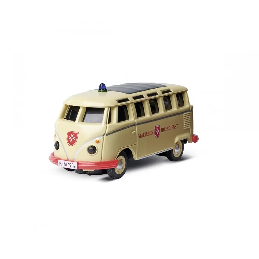 Bus VW T1 Police + ambulance combo 2.4G LCD - Carson 500504152 - HO 1/87  - 2
