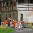 Scénette "Installation de barrières" - Busch 79900 - HO 1/87 - 2