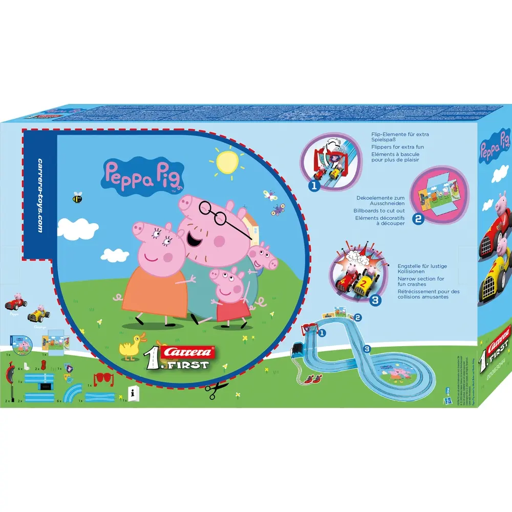 Coffret Peppa Pig caisses à savon - Carrera First 63044 - Analogique - 2