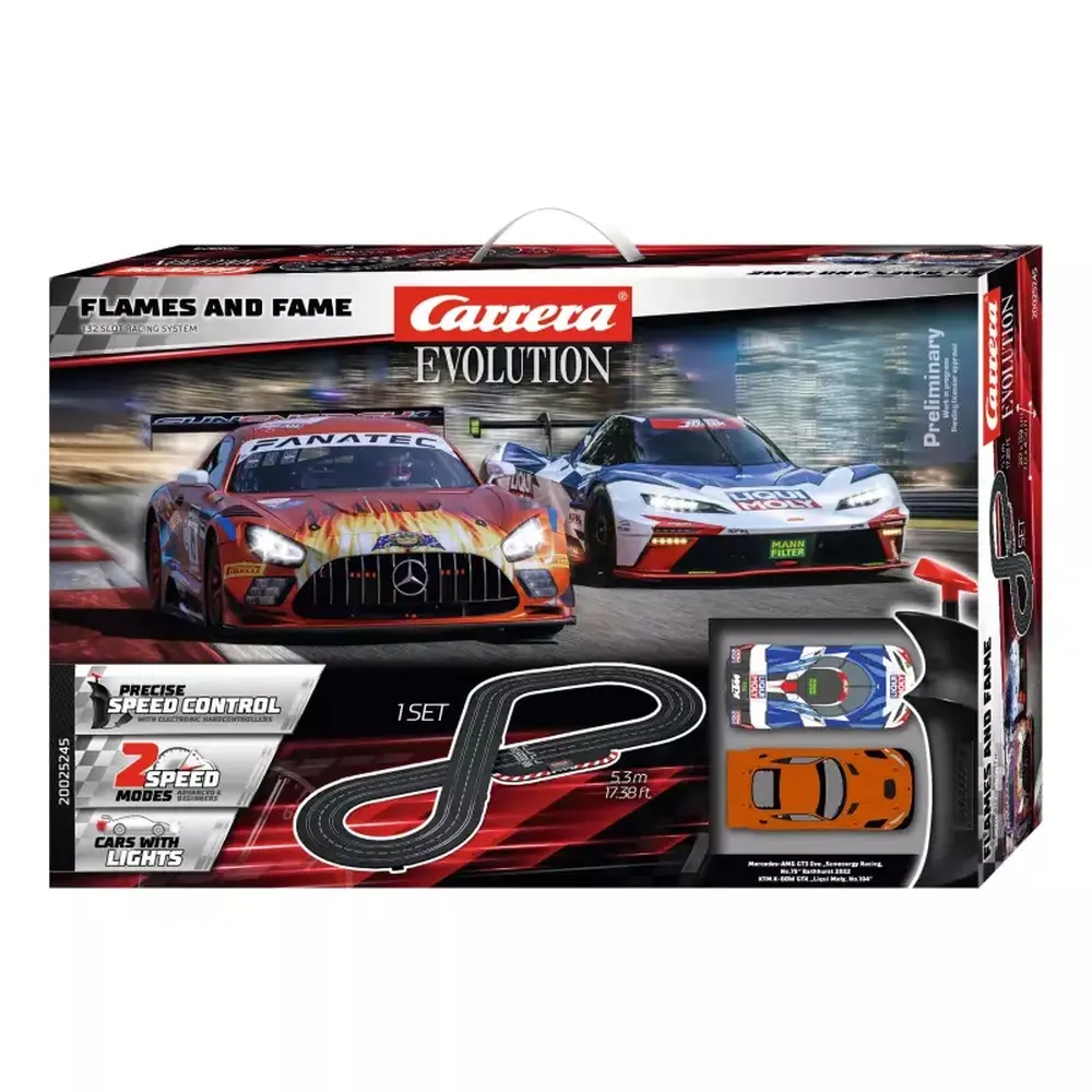 Coffret Flames and Fame - Carrera Evolution 25245 - 1/24 / I 1/32 - Analogique - 5