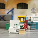 Machine de tampographie - Ensemble d'action scénette - Busch 79906 - HO 1/87  - 2