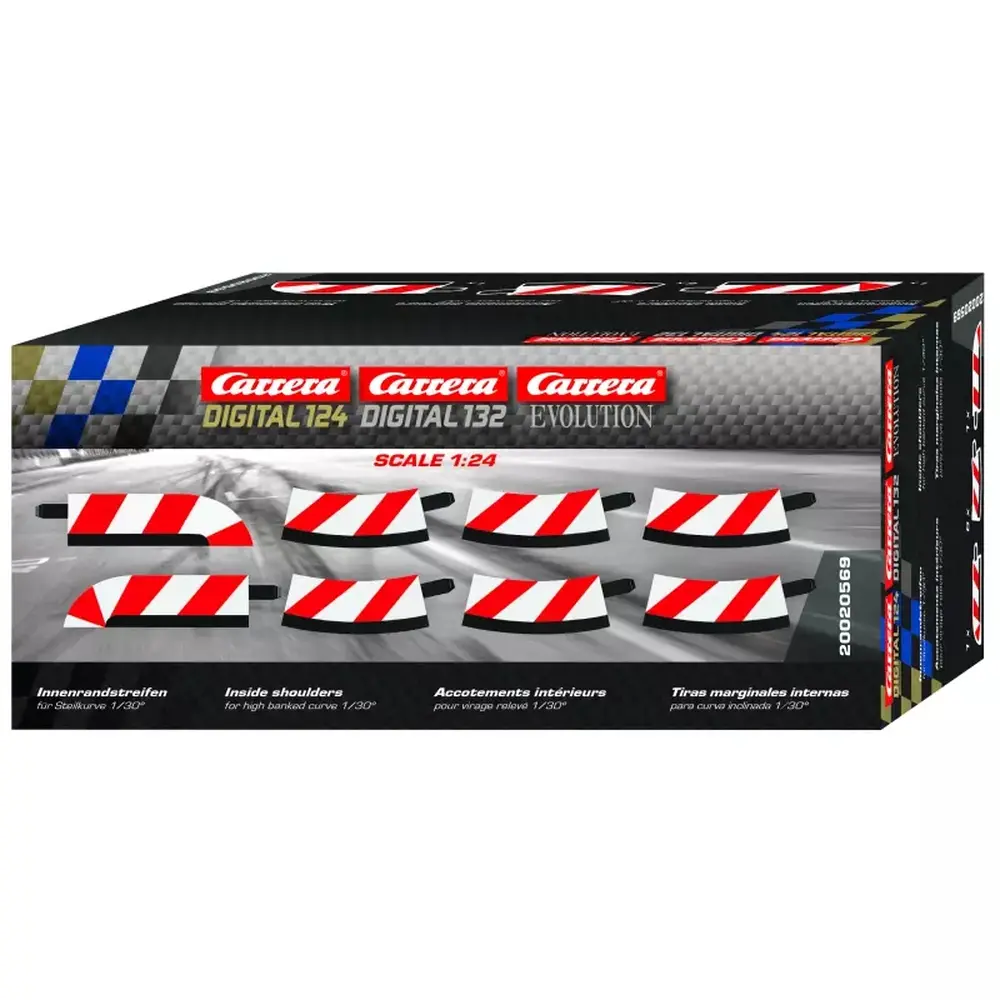 6 Accotements intérieurs pour virage relevé 1/30° - Carrera 20569 - 1/24 - 4