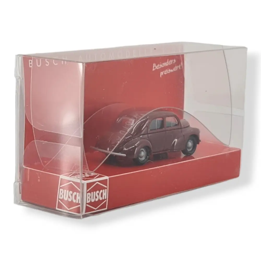  Voiture Renault 4CV - Busch 89110 - HO 1/87 - livrée "rouge bordeaux" - 2