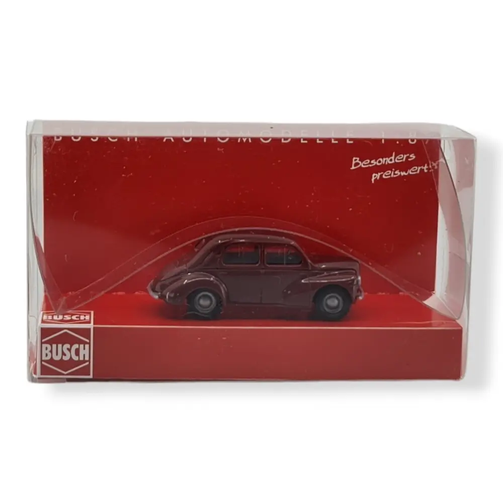  Voiture Renault 4CV - Busch 89110 - HO 1/87 - livrée "rouge bordeaux" - 3