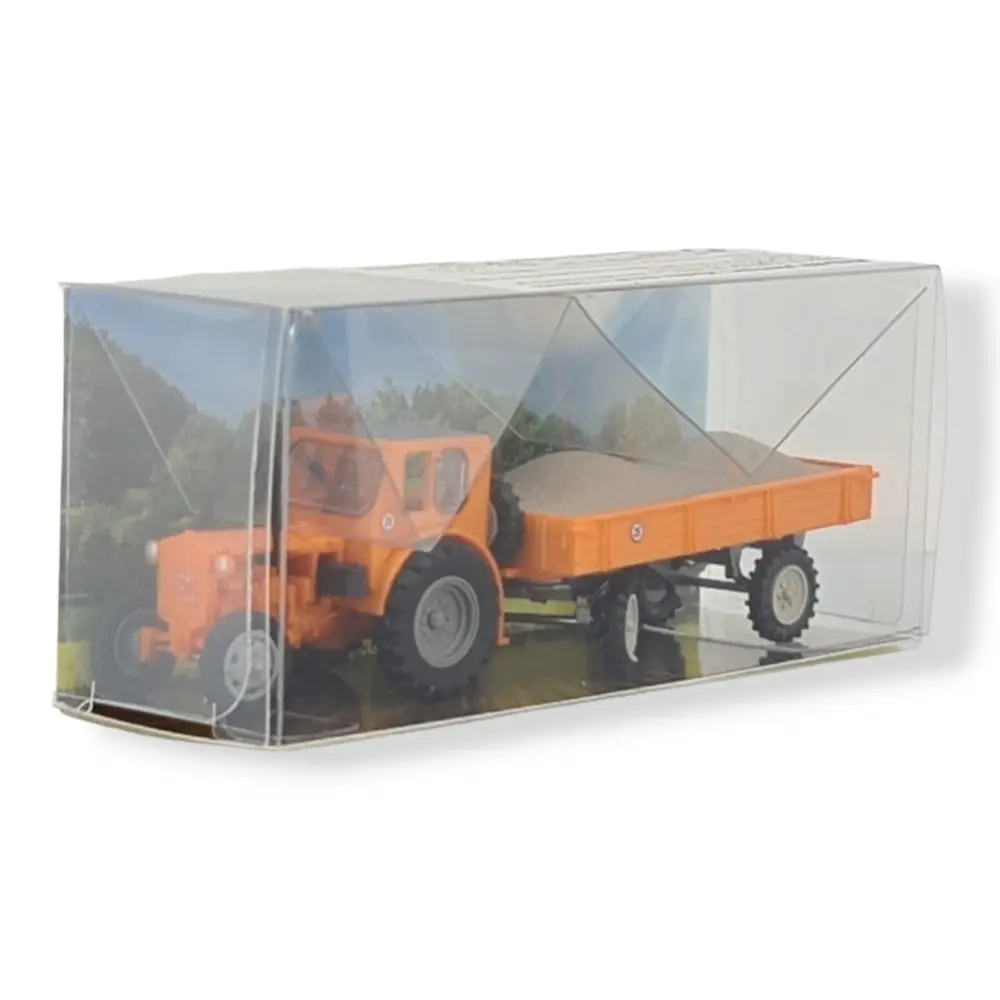 Tracteur pionnier et remorque avec gravier Busch 210006436 - HO 1/87 - - 2