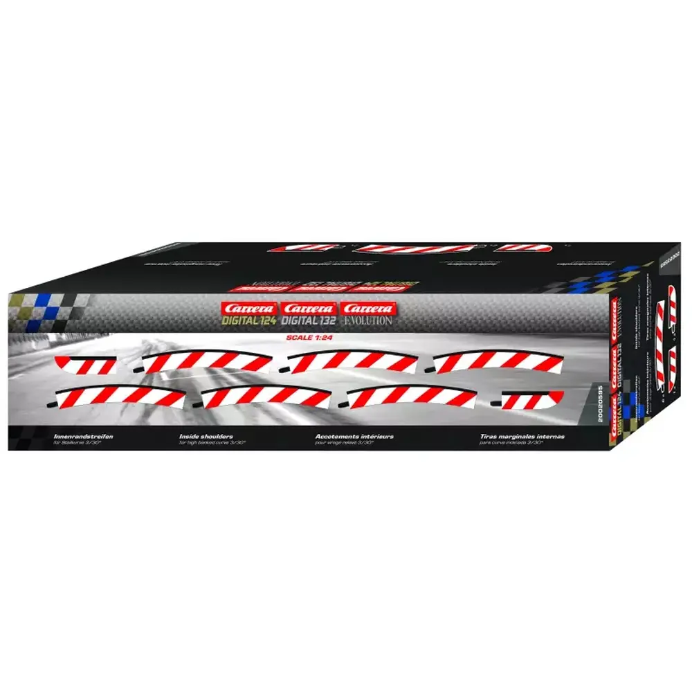 6 Accotements intérieurs pour virage relevé 3/30° - Carrera 20595 - 1/24 - 2