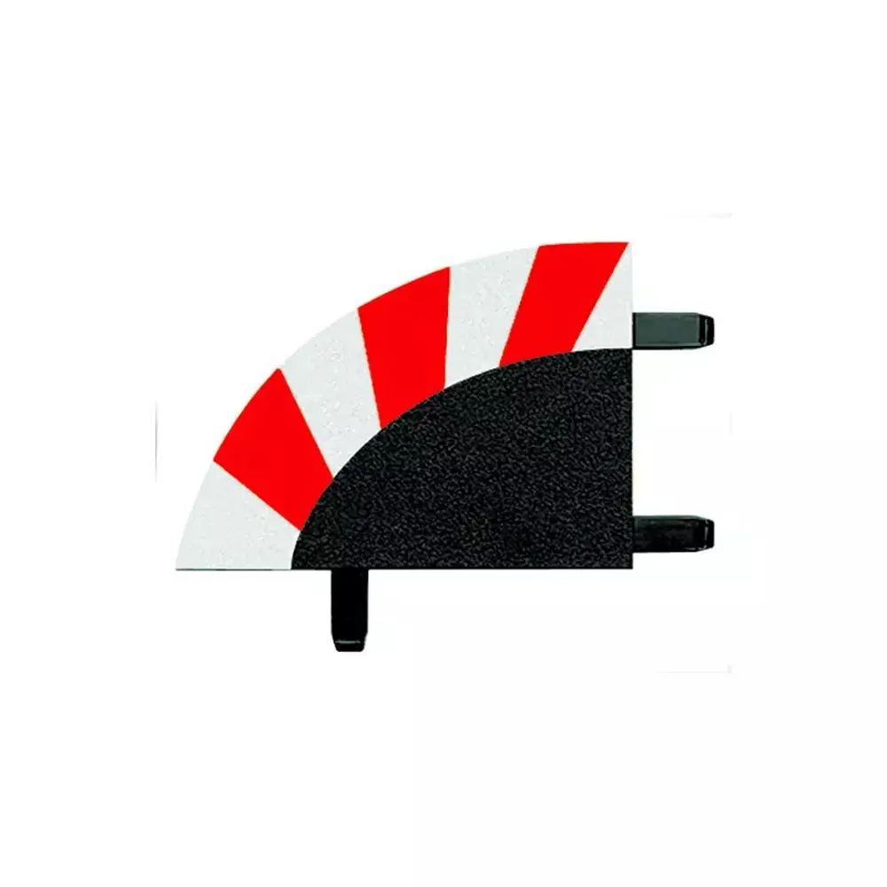 6 Bordures extérieures courbe relevé 3/30° - Carrera 20566 - 1/24 - 3
