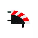 6 Bordures extérieures courbe relevé 3/30° - Carrera 20566 - 1/24 - 2