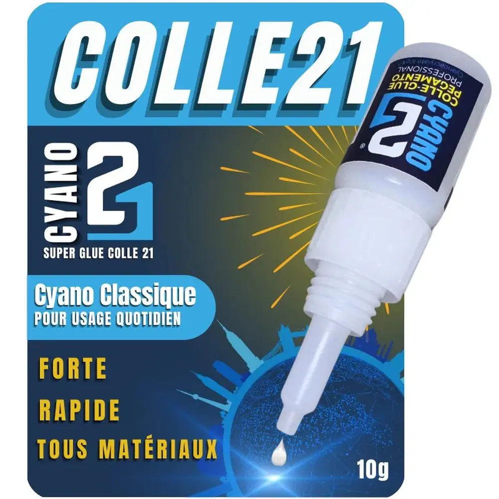 Super Glue Colle Cyanoacrylate - Colle21 - 10g - 6