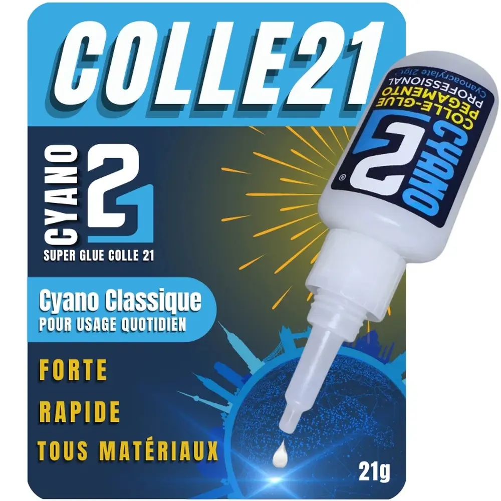Super Glue Cyanoacrylate - Colle21 - 21g - 7